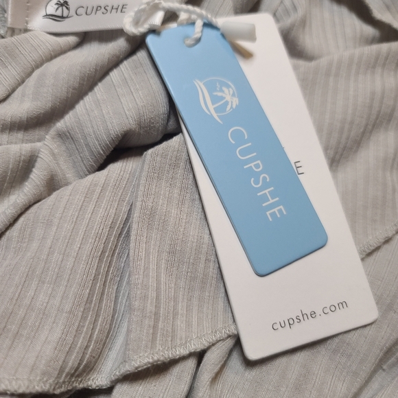 Cupshe Grey Ruffled Halter Mini Dress NWT - Picture 8 of 8